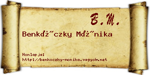 Benkóczky Mónika névjegykártya